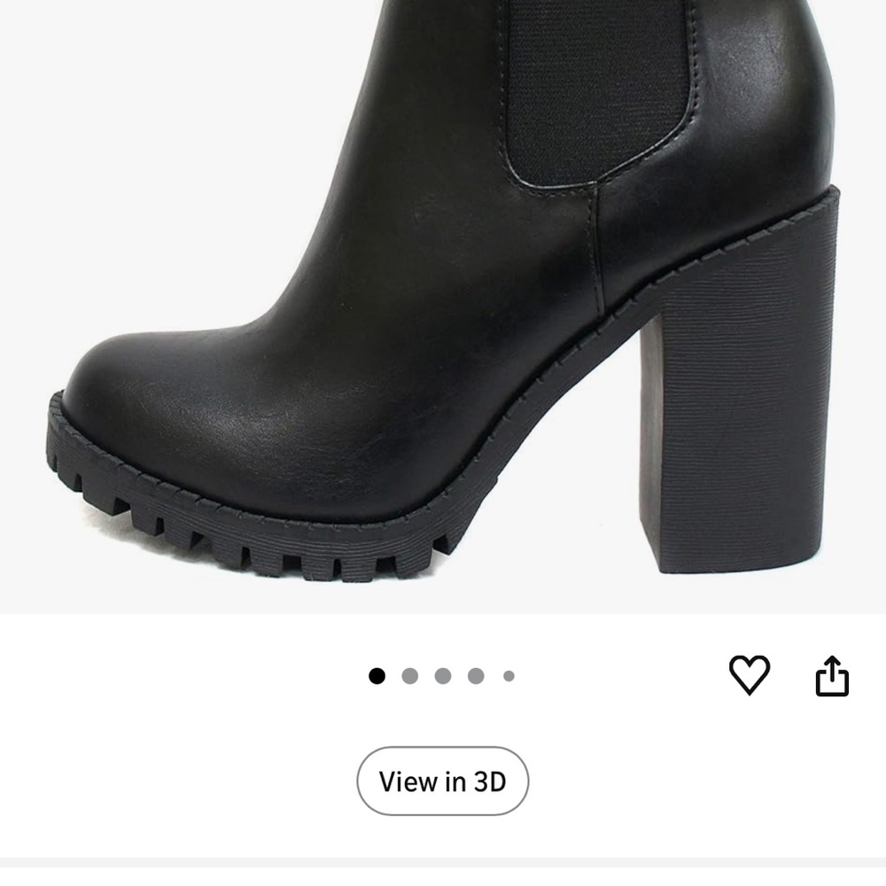 Soda Black Heeled Ankle Boots